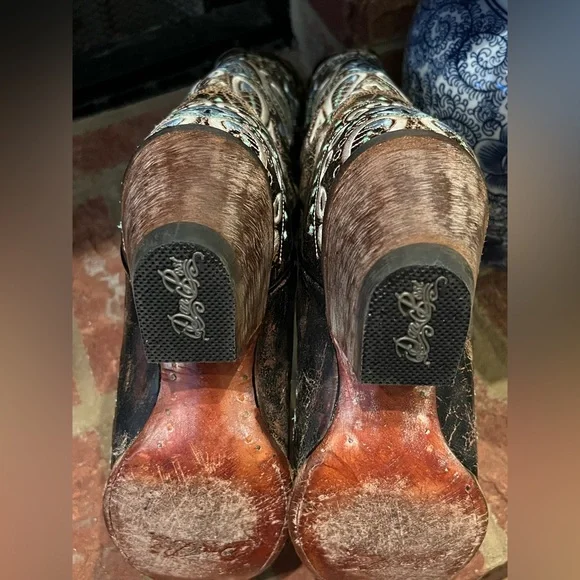 Dan Post Anna snip toe Embroidered Western Cowboy Boots, women’s size 9, - Picture 9 of 11